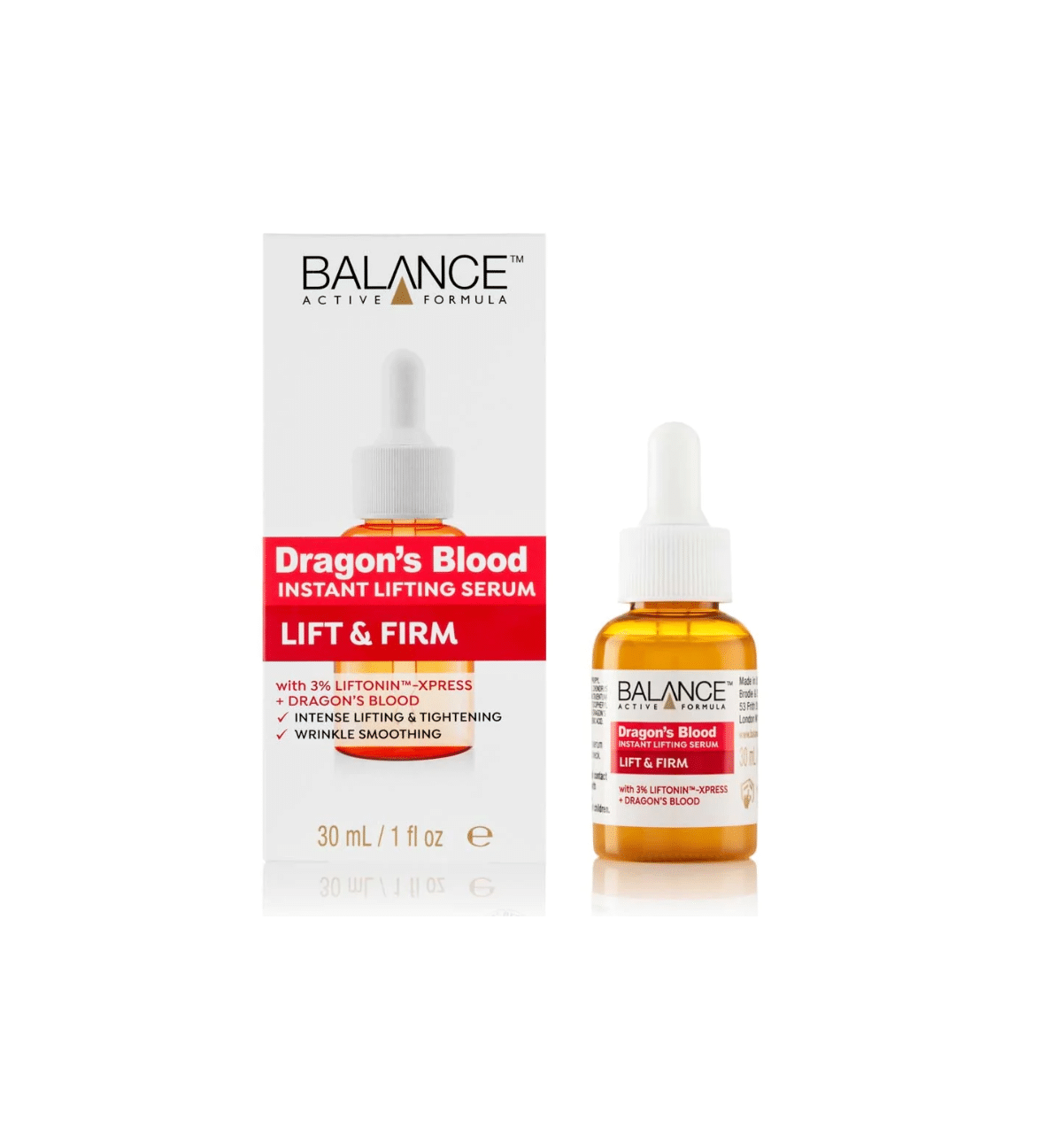 Balance-Dragon’s-Blood-Instant-Lifting-Serum3 سرم لیفت کننده دراگون بلاد بالانس Balance حجم 30 میل
