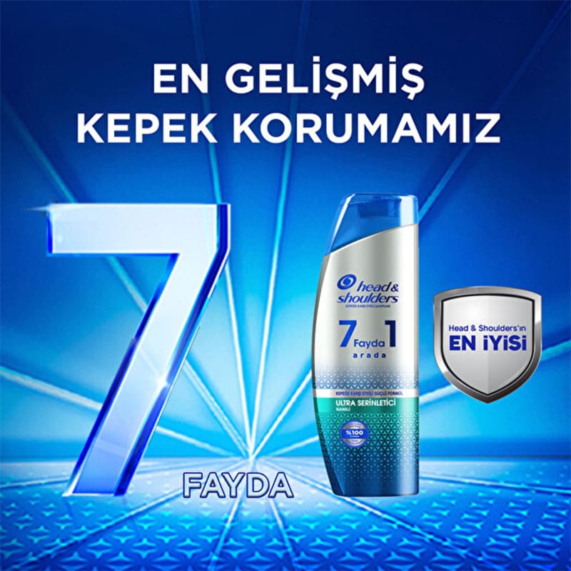 شامپو هفت کاره خنک کننده هد اند شولدرز نعنایی head & shoulders 7 fayda bir arada