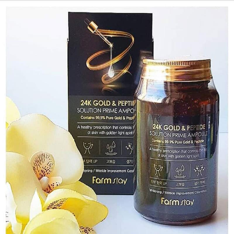 آمپول طلای 24 عیار و پپتاید فارم استی 24K Gold & peptide حجم 250 میل