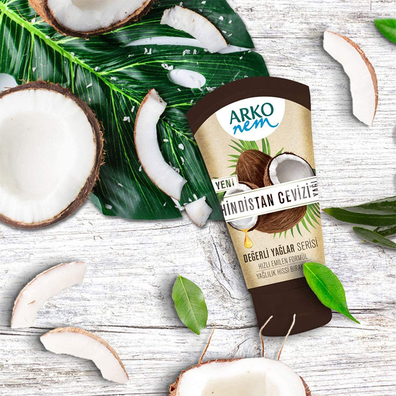 کرم مرطوب‌کننده‌ روغن نارگیل آرکونم Arko nem حجم 60 میل