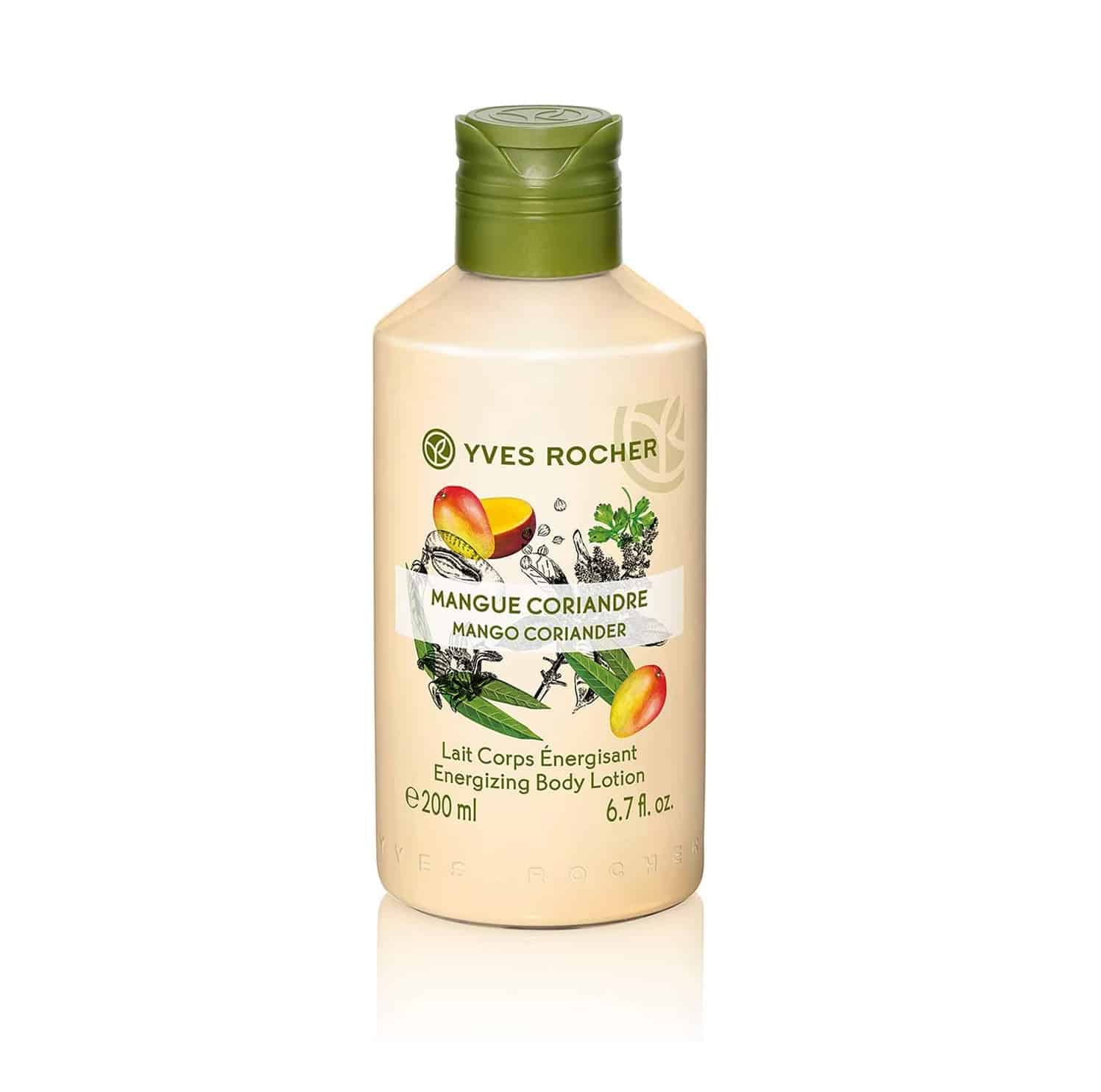 yves-rocher-mangue-coriandre-body-lotion-200-ml لوسیون بدن ایوروشه عصاره انبه و گشنیز