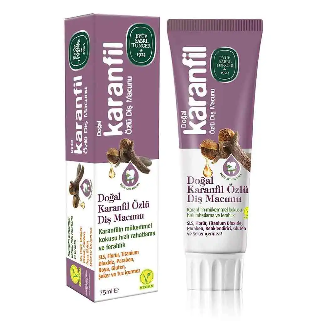 Eyup-sabri-Toothpaste-With-clove-extract خمیردندان ارگانیک ایوب صبری Eyüp Sabri Karanfil حاوی عصاره میخک