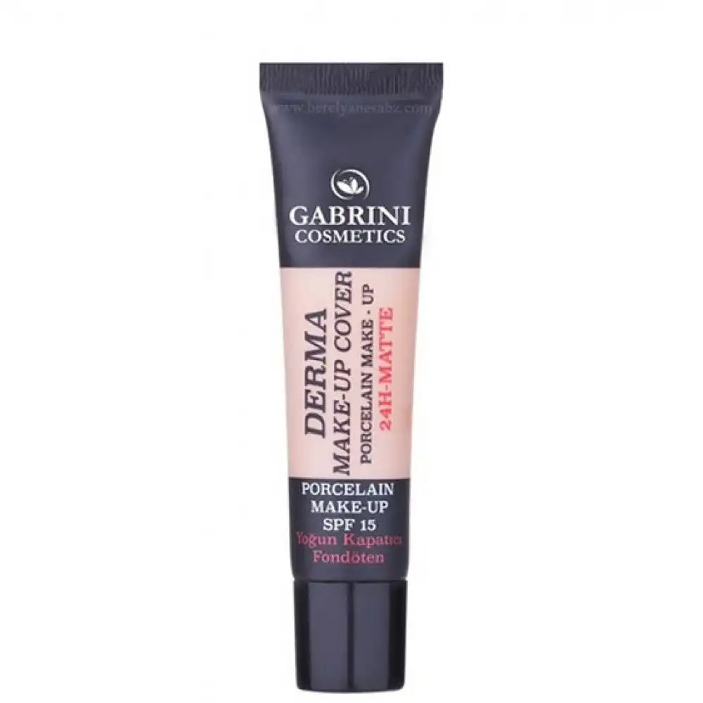 Gabrini-Derma-Make-Up-Cover-101 کرم پودر گابرینی Gabrini سری Derma SPF15 شماره 101