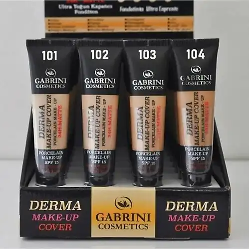 کرم پودر گابرینی Gabrini سری Derma SPF15 شماره 104