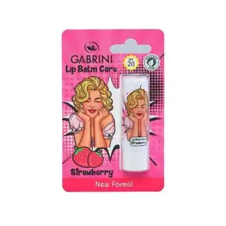 gabrini-lip-balm-care-strawberry بالم لب توت فرنگی گابرینی Gabrini با spf 20
