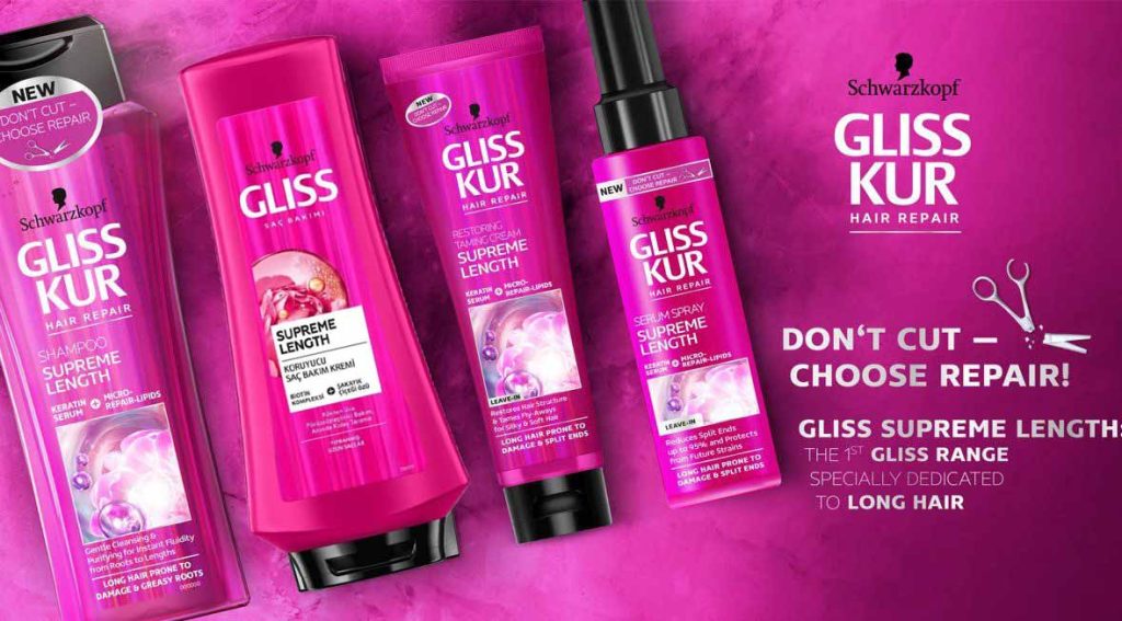 پک کامل گلیس موهای بلند و ضعیف