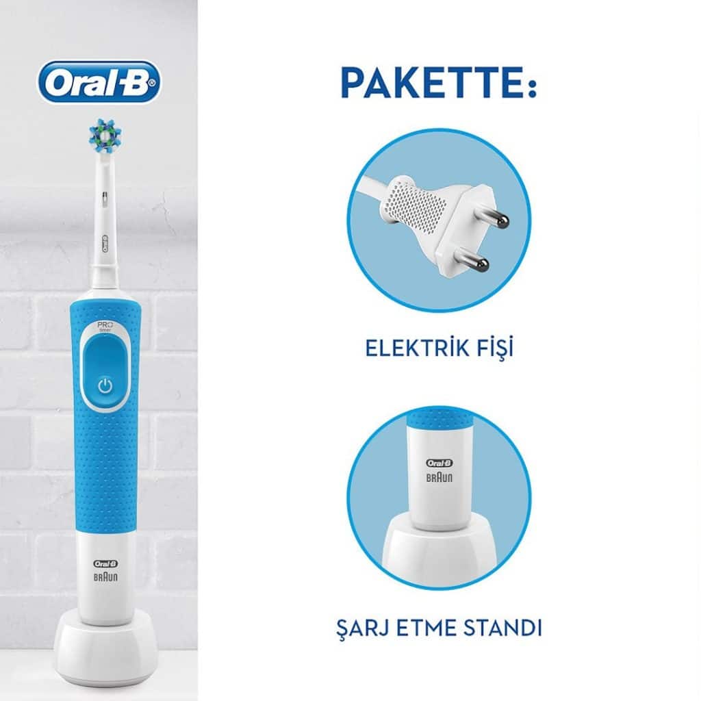 مسواک برقی اورال بی ویتالیتی 100 آبی