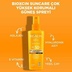 اسپری ضد آفتاب بیوکسین BIOXCIN SPF50 مناسب تمامی پوست ها