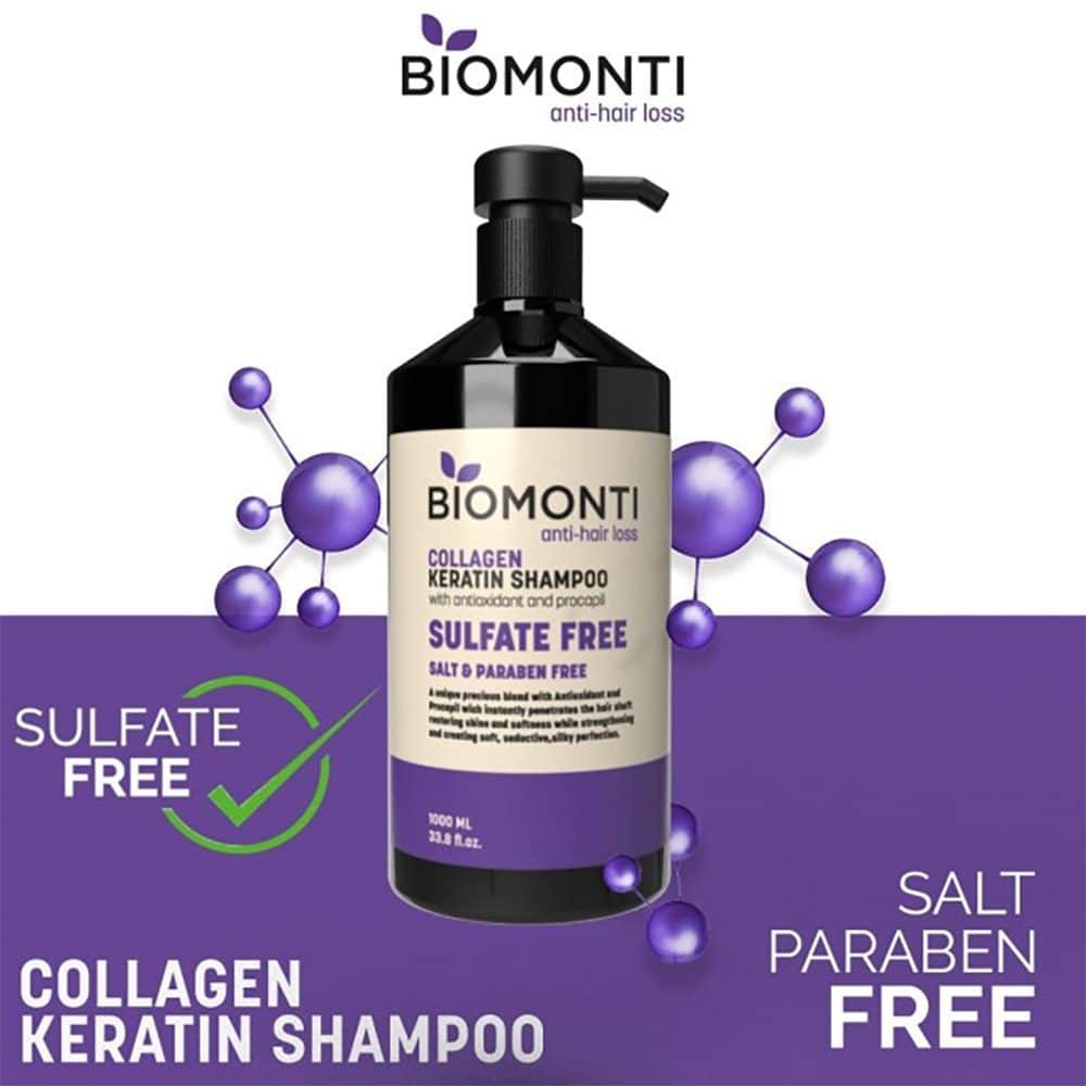 شامپو بیومونتی Biomonti مدل Collagen حجم 1000 میل