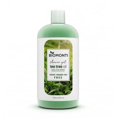 شامپو بدن بدون پارابن بیومونتی Biomonti مدل Tea Tree Oil حجم 1000 میل