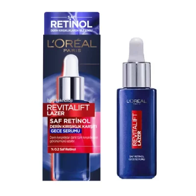 سرم شب ضد چروک لورال Loreal مدل Revitalift Lazer حاوی رتینول