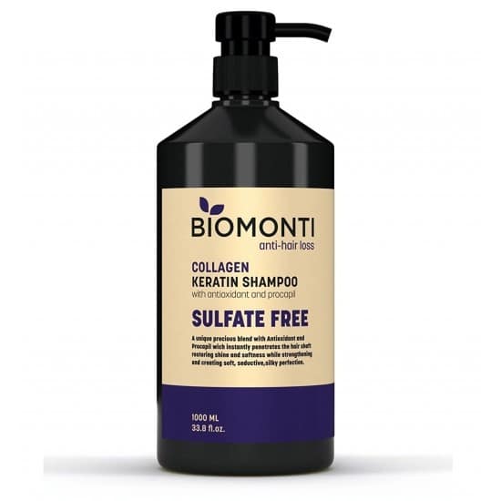 biomonti-collagen-keratin-shampoo-1000-ml-maso-kala شامپو بیومونتی Biomonti مدل Collagen حجم 1000 میل
