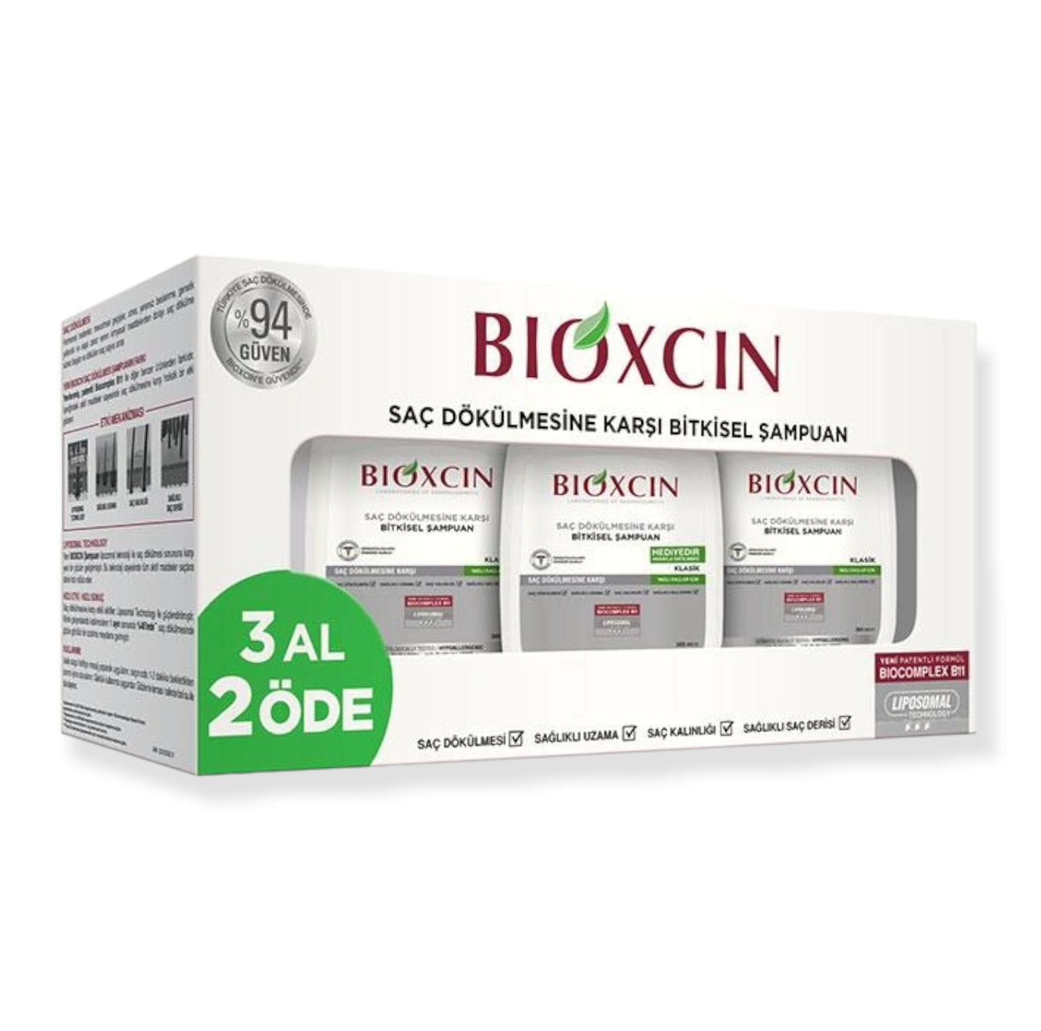 bioxcin-bioxcin-klassieke-shampoo-voor-vet-haar-3x پک 3 عددی شامپو بیوکسین BIOXCIN مناسب موهای چرب حجم 300 میل
