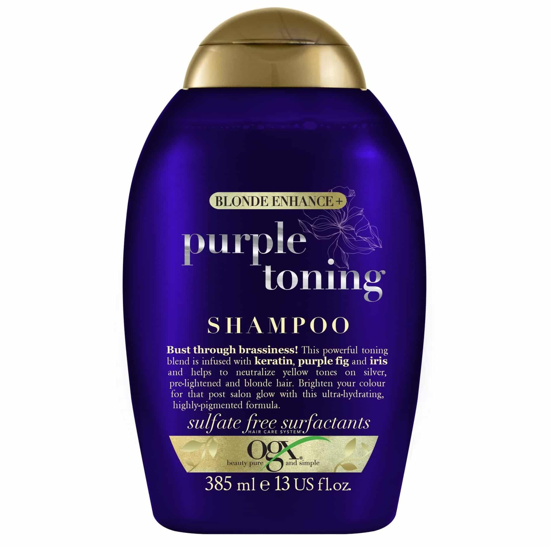 ogx-blonde-enhance-purple-fig-iris-toning-shampoo-385ml شامپو ضد زردی او جی ایکس