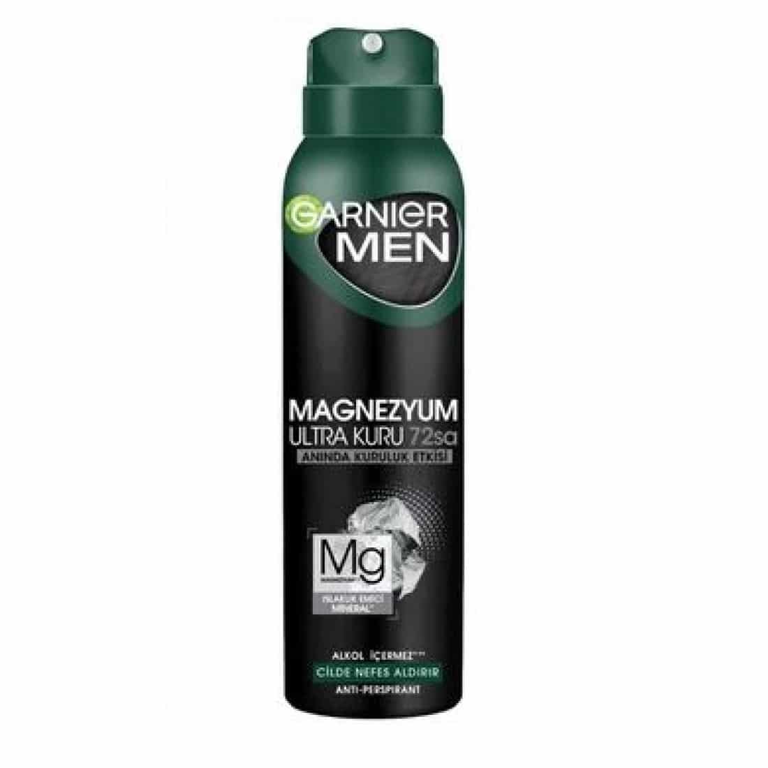 Garnier Men Magnezyum Ultra Kuru Sprey Deodorant اسپری ضد تعریق گارنیر مدل Magnezyum Ultra Kuru