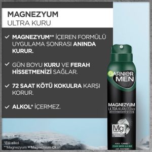 اسپری ضد تعریق گارنیر مدل Magnezyum Ultra Kuru