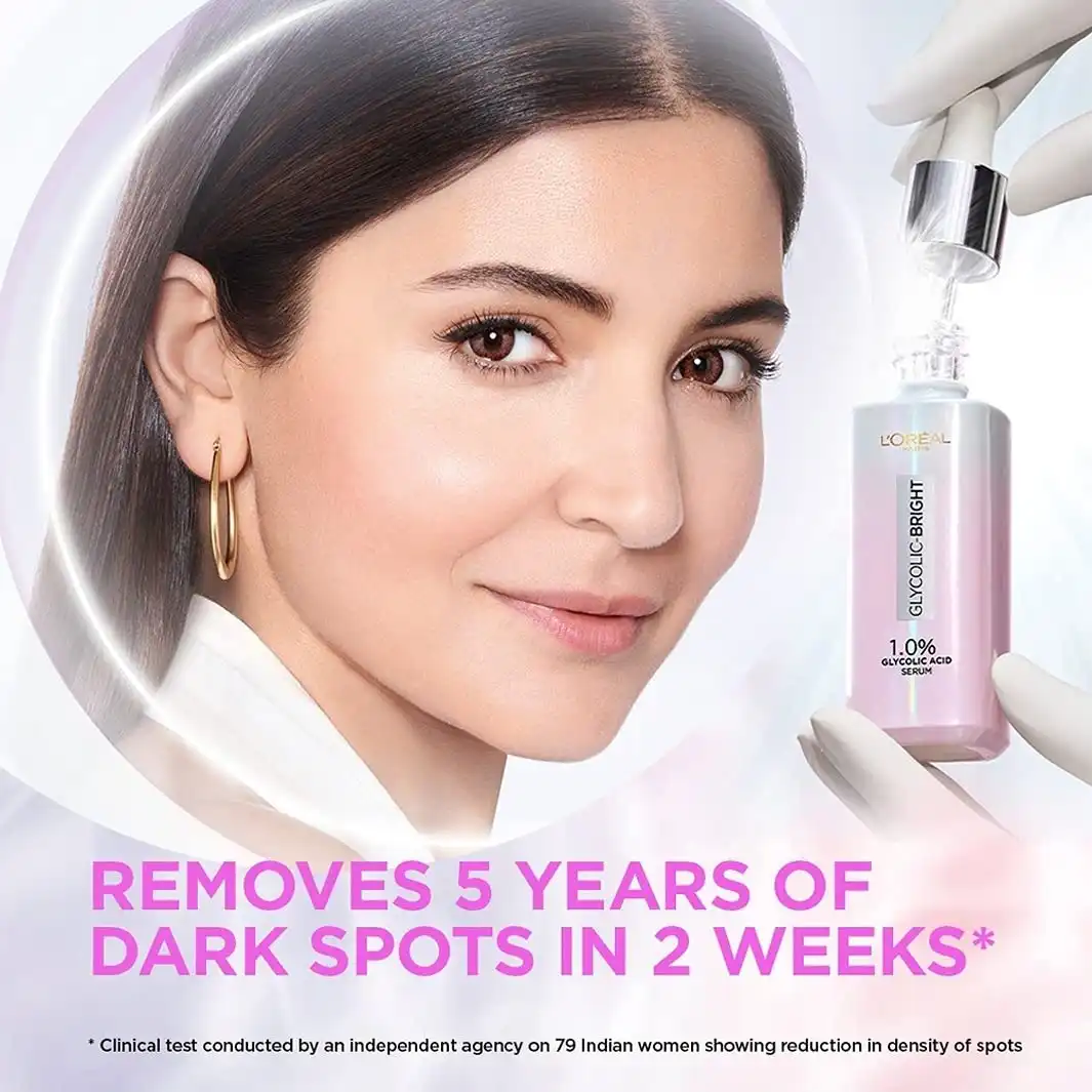 سرم ضد لک و روشن کننده گلیکولیک اسید لورال Loreal مدل Glycolic Bright