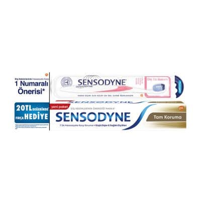 ست مسواک و خمیر دندان سنسوداین Sensodyne مدل Tam Koruma