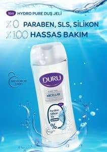 شامپو بدن دورو DURU حاوی میسلار های پاک کننده حجم 450 میل