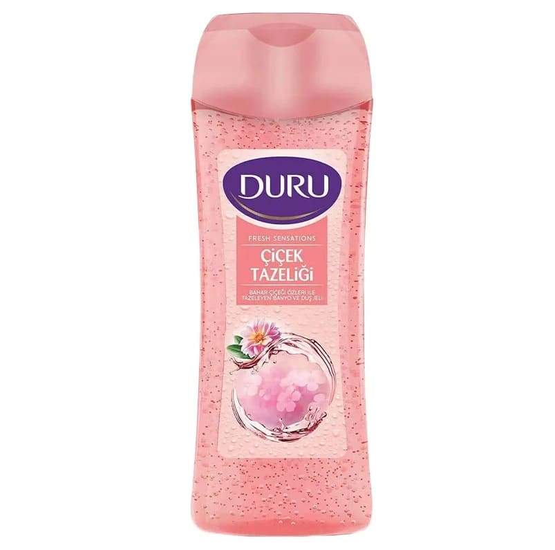 duru-spring-flowers-body-shampoo-masokala-com شامپو بدن دورو DURU حاوی عصاره گل های بهاری حجم 450 میل