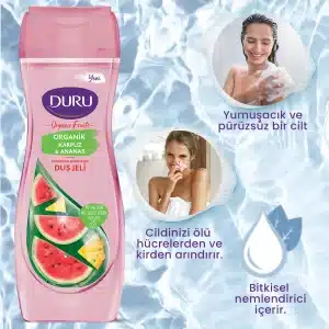 شامپو بدن دورو DURU حاوی عصاره هندوانه و آناناس حجم 450 میل