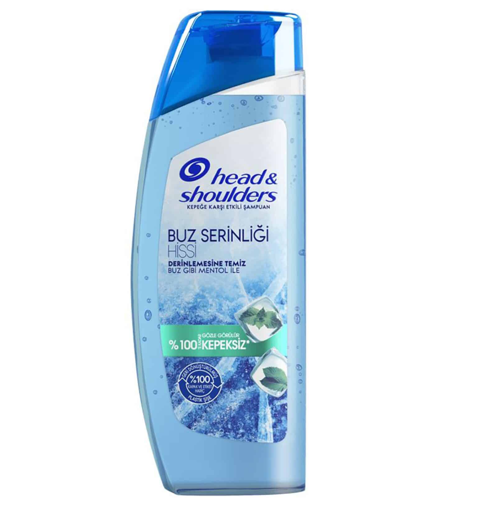 head-&-shouldrs-buz-serinligi-hissi-shampoo-masokala.com شامپو هد اند شولدرز Head and Shoulders مدل Buz Serinligi حاوی اسانس نعناع