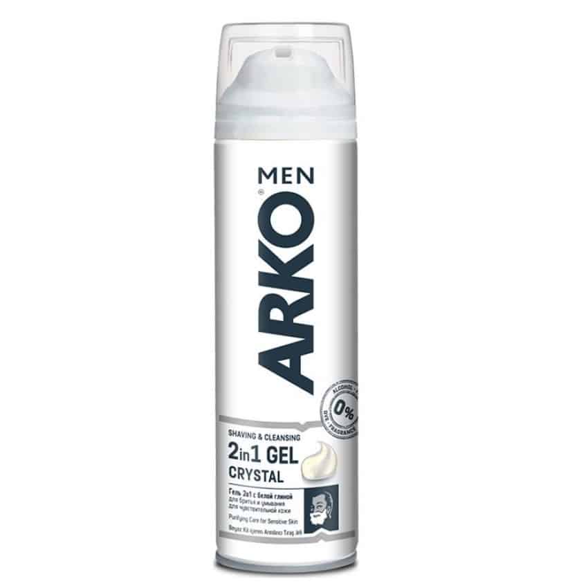 arko-men-crystal-shaving-gel-masokala.com ژل اصلاح صورت دوکاره آرکو من Arko Men مدل Crystal