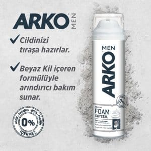 ژل اصلاح صورت دوکاره آرکو من Arko Men مدل Crystal