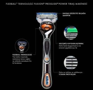 یدک ژیلت Gillette پنج لبه مدل Fusion 5 Power Proglide