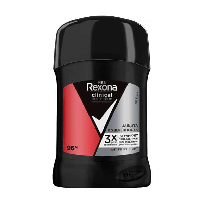 rexona-men-clinical-protection-deodorant-stick-96-h-masokala.com مام صابونی کلینیکال رکسونا Rexona مدل Protection Confidence