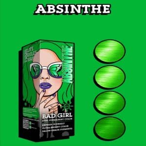 شامپو رنگ بد گرل Bad Girl رنگ سبز چمنی مدل Absinthe