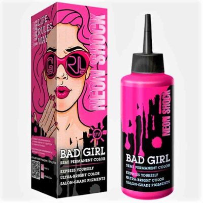 شامپو رنگ بد گرل Bad Girl رنگ تمشکی مدل Neon Shock