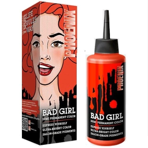 bad-girl-color-shampoo-phoenix-masokala.com شامپو رنگ بد گرل Bad Girl رنگ نارنجی مدل Phoenix