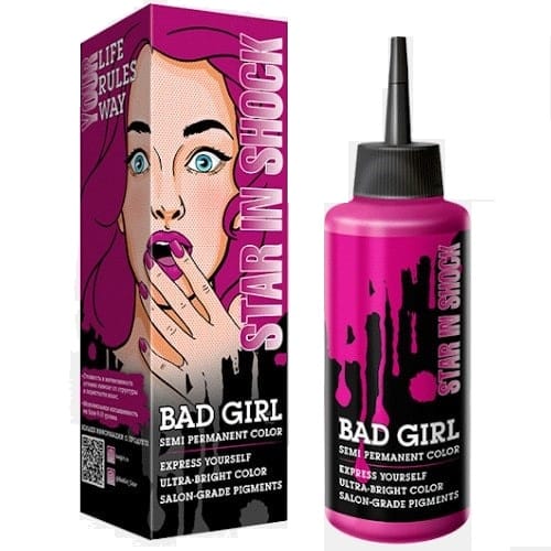 bad-girl-color-shampoo-star-in-shock-masokala.com شامپو رنگ بد گرل Bad Girl رنگ تمشکی مدل Star In Shock
