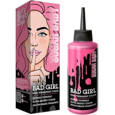 شامپو رنگ بد گرل Bad Girl رنگ صورتی پاستیلی مدل Sugar Baby