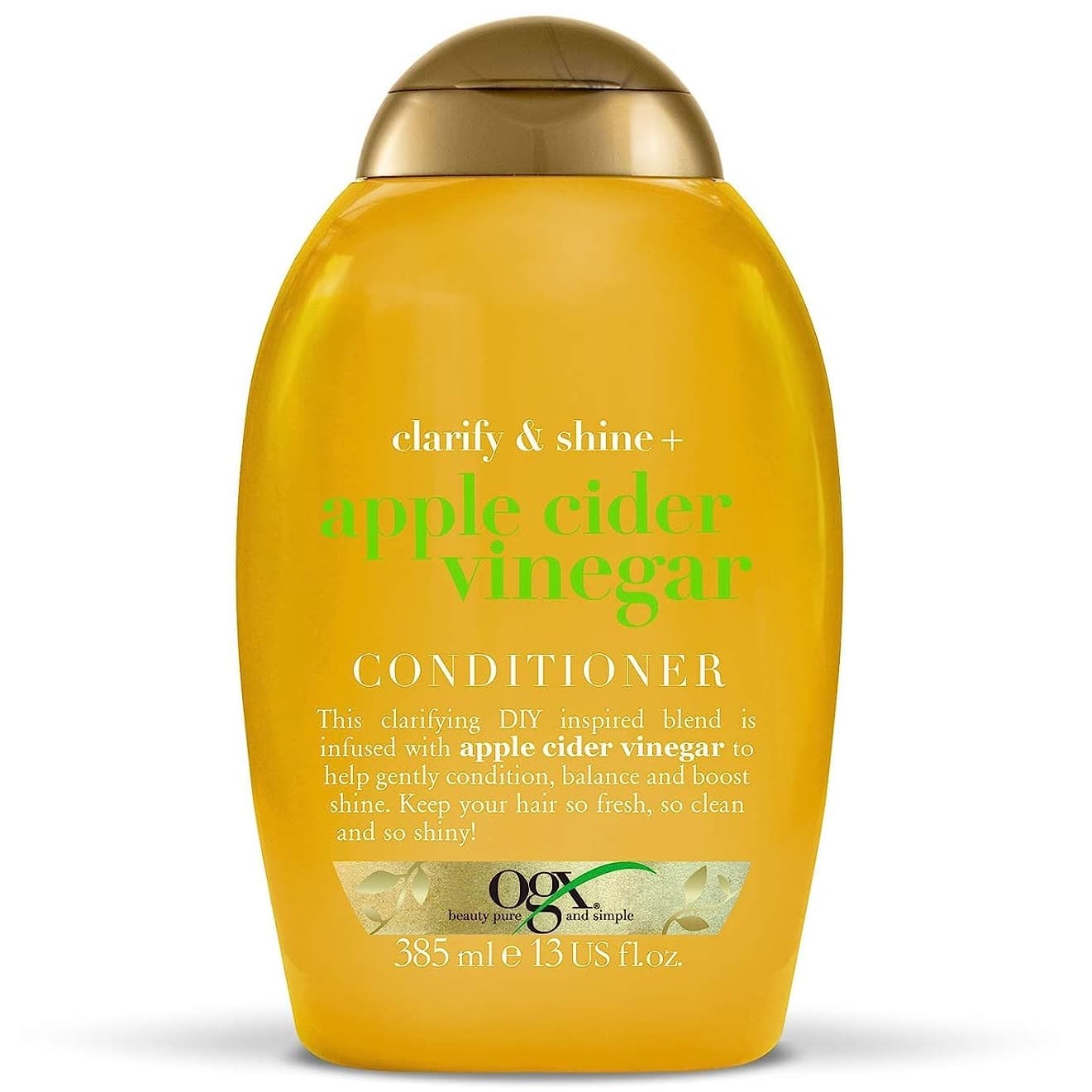 ogx-clarify-shine-apple-cider-vinegar-conditioner-385ml نرم کننده سرکه سیب او جی ایکس