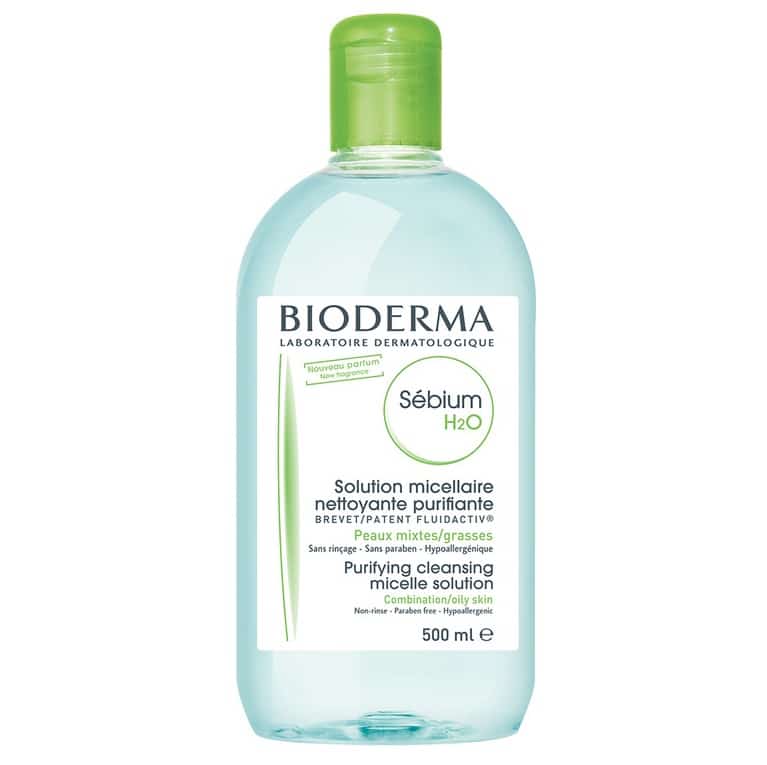 bioderma-purifying-cleansing-micelle-solution-500ml میسلار واتر بایودرما اصل پوست چرب