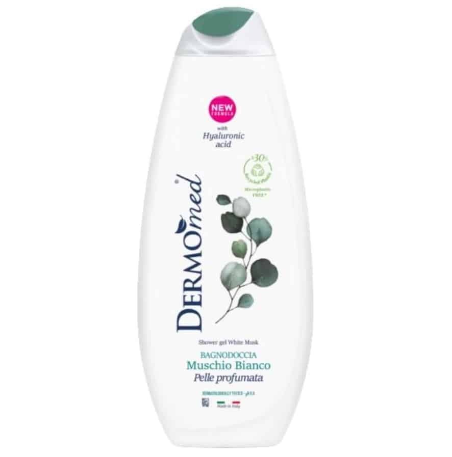 dermomed-muschio-bianco-shower-gel-650ml شامپو بدن درمومد رایحه مشک سفید