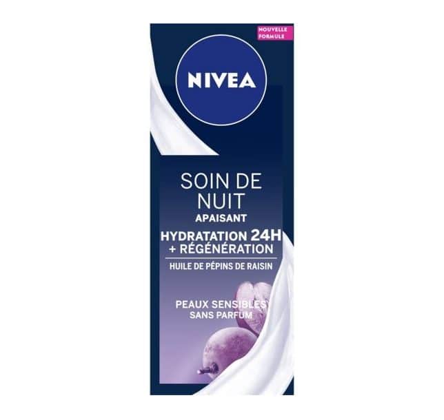nivea-essentials-soin-nuit-hydratant-cream-masokala.com کرم آبرسان نیوا Nivea حاوی روغن هسته انگور