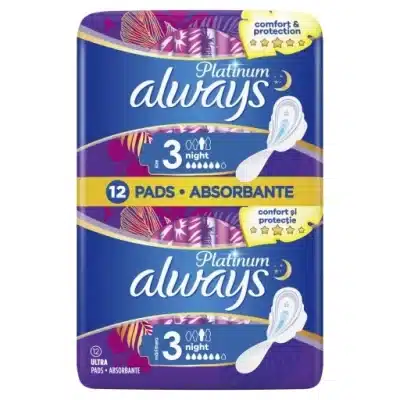 نوار بهداشتی بالدار آلویز Always سری Platinum مدل Night