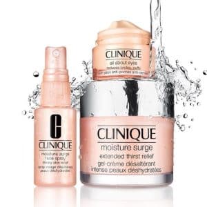 پک مراقبت از پوست کلینیک Clinique مدل Moisture surge مجموعه 3 عددی