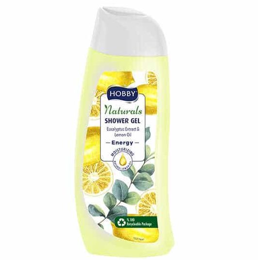 hobby-fresh-care-shower-gel-okaliptus-ozu-&-limon-yagi-masokala.com شامپو بدن هوبی Hobby حاوی عصاره اکالیپتوس و نعناع