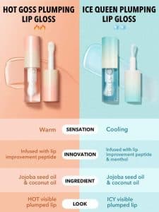 لیپ گلس حجم دهنده شیگلم مدل Sheglam Plump Addict Hot & Cold lip Gloss Duo