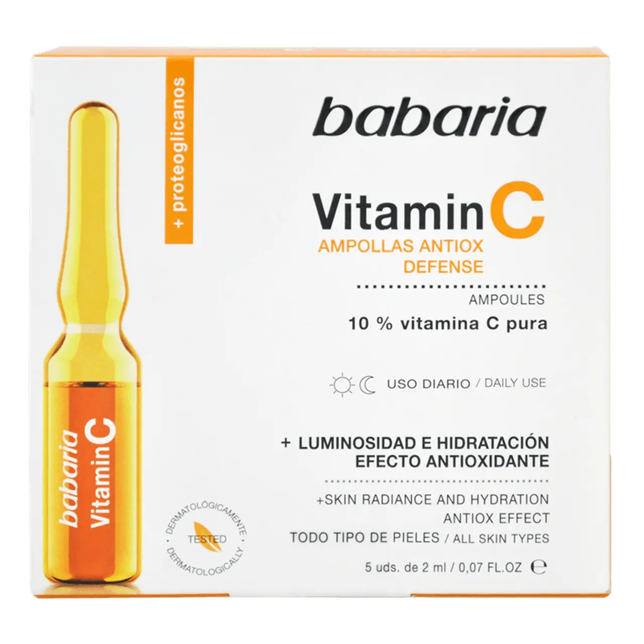 Babaria Vitamin C ampollas antiox defense 2ml آمپول روشن کننده باباریا Babaria مدل ویتامین C