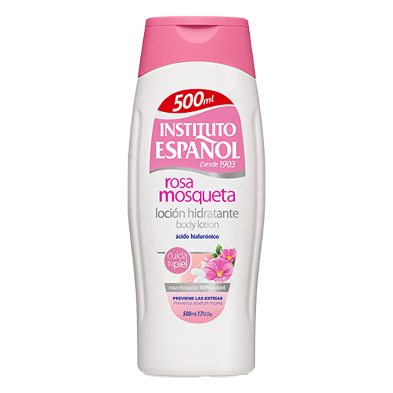 Instituto Espanol rosa mosqueta locion hidratante body lotion 500ml لوسیون دست و بدن اسپانول Instituto Spanol مدل گل رز