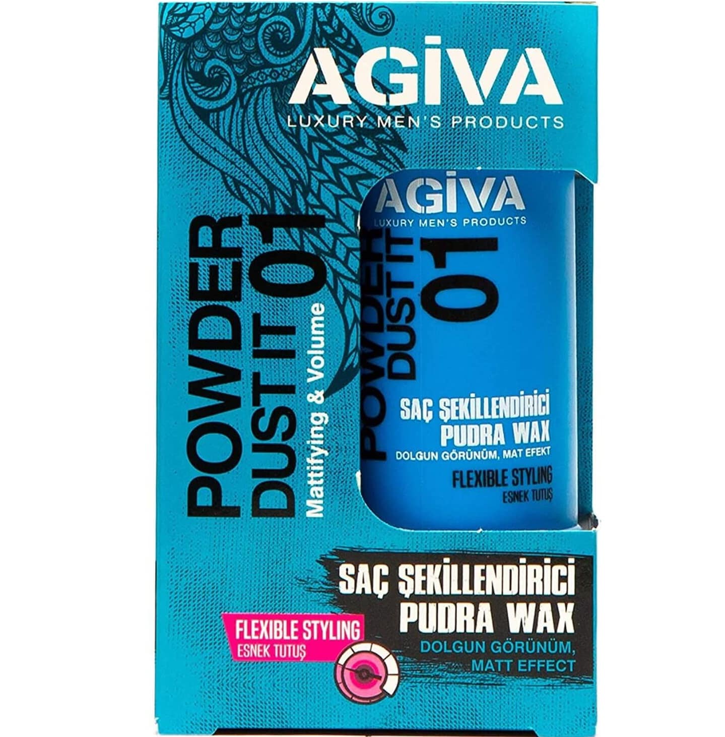 agiva-sac-sekellestrici-pudra-wax پودر حالت دهنده مو آگیوا