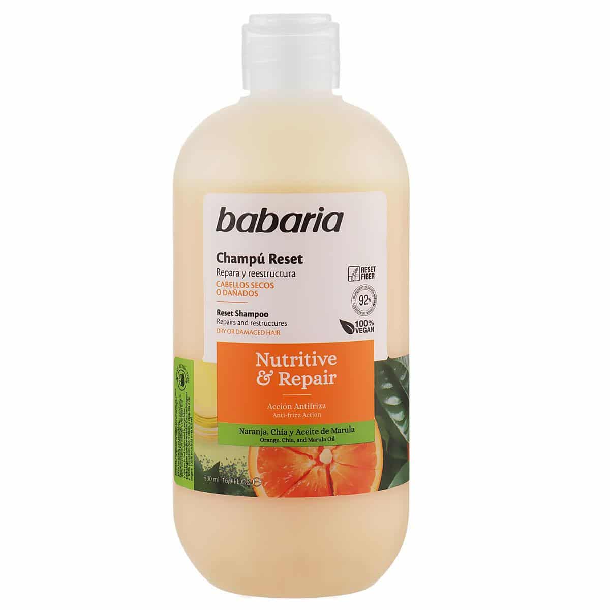 Babaria-Champú-Reset-Nutritive-&-Repair-masokala-com شامپو باباریا Babaria مناسب موهای خشک و آسیب دیده