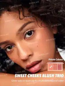 پالت رژگونه شیگلم مدل Sweet Cheeks Blush Trio رنگ Private Cabana