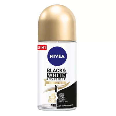 مام ضد تعریق زنانه Silky Smooth نیوا Nivea مدل Black & White Invisible