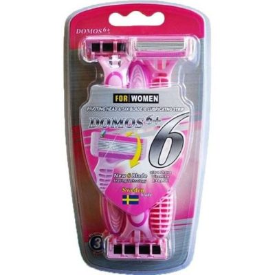 خودتراش زنانه دوموس Domos مدل +6 بسته 3 عددی